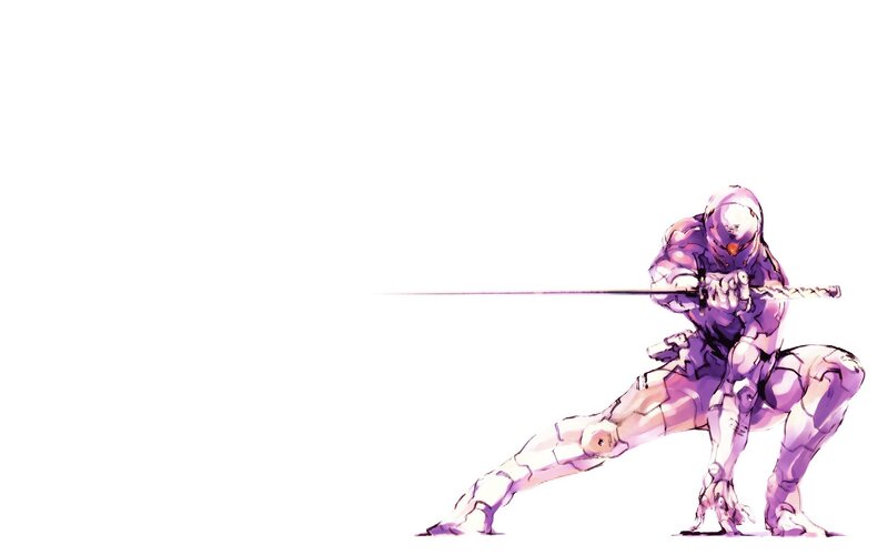 Purple Armored Warrior — Dramatic, Digital Art, Sword