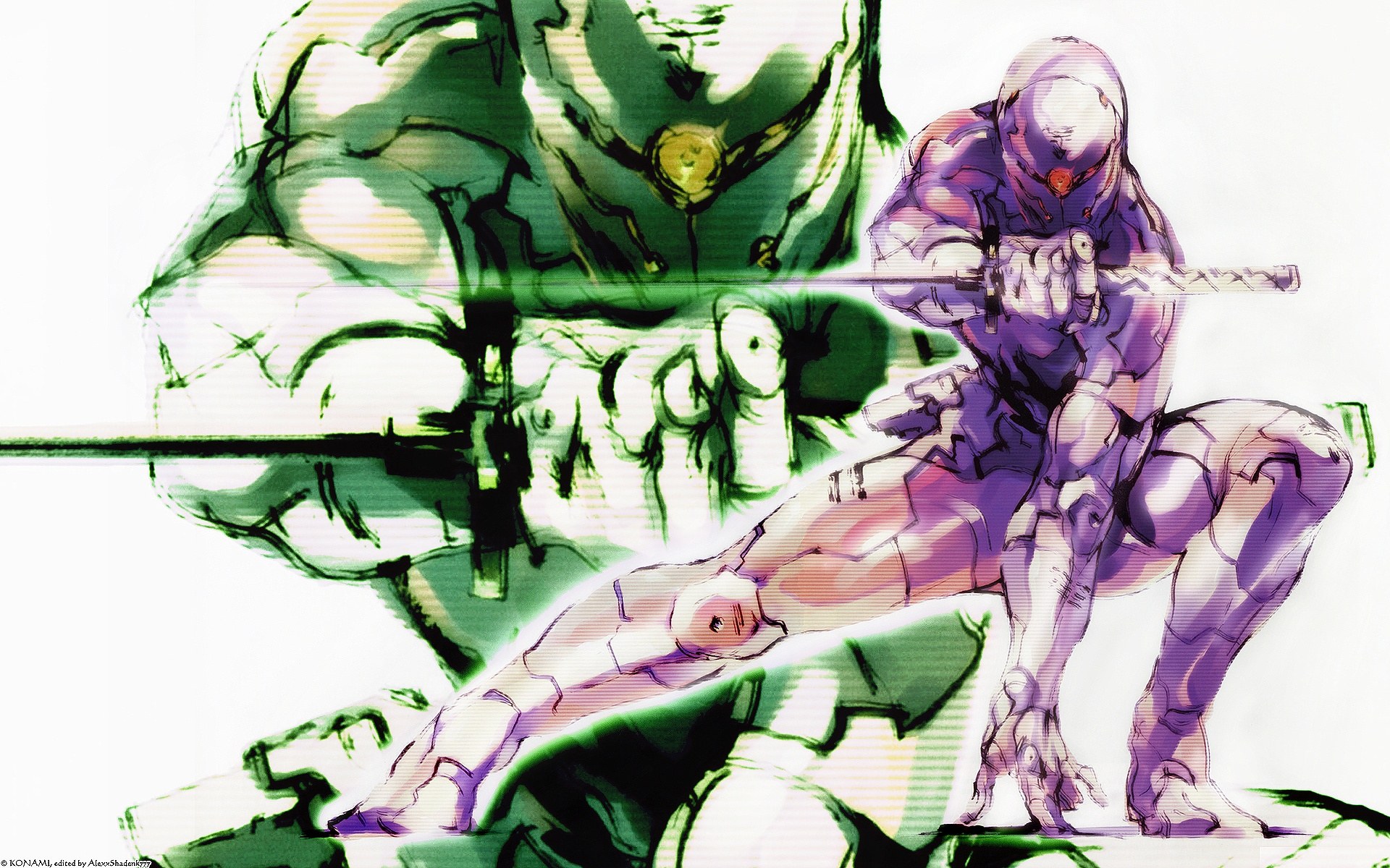 Purple armored warrior in combat