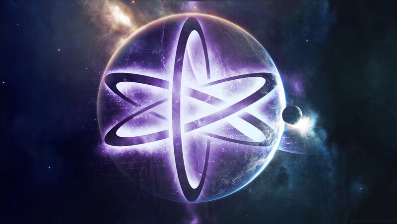 Purple Atom Symbol