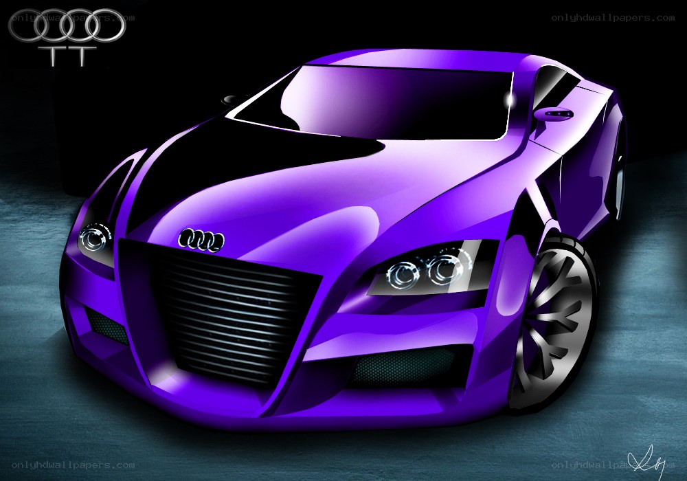 Purple Audi concept car