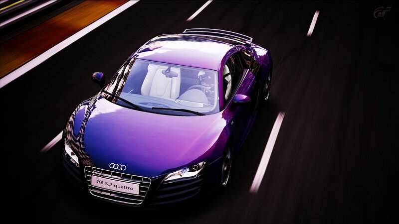 Purple Audi R8 Car
