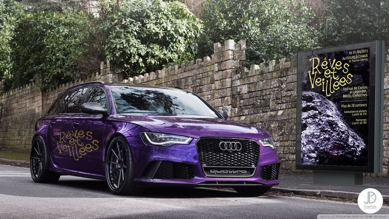 Purple Audi Station Wagon