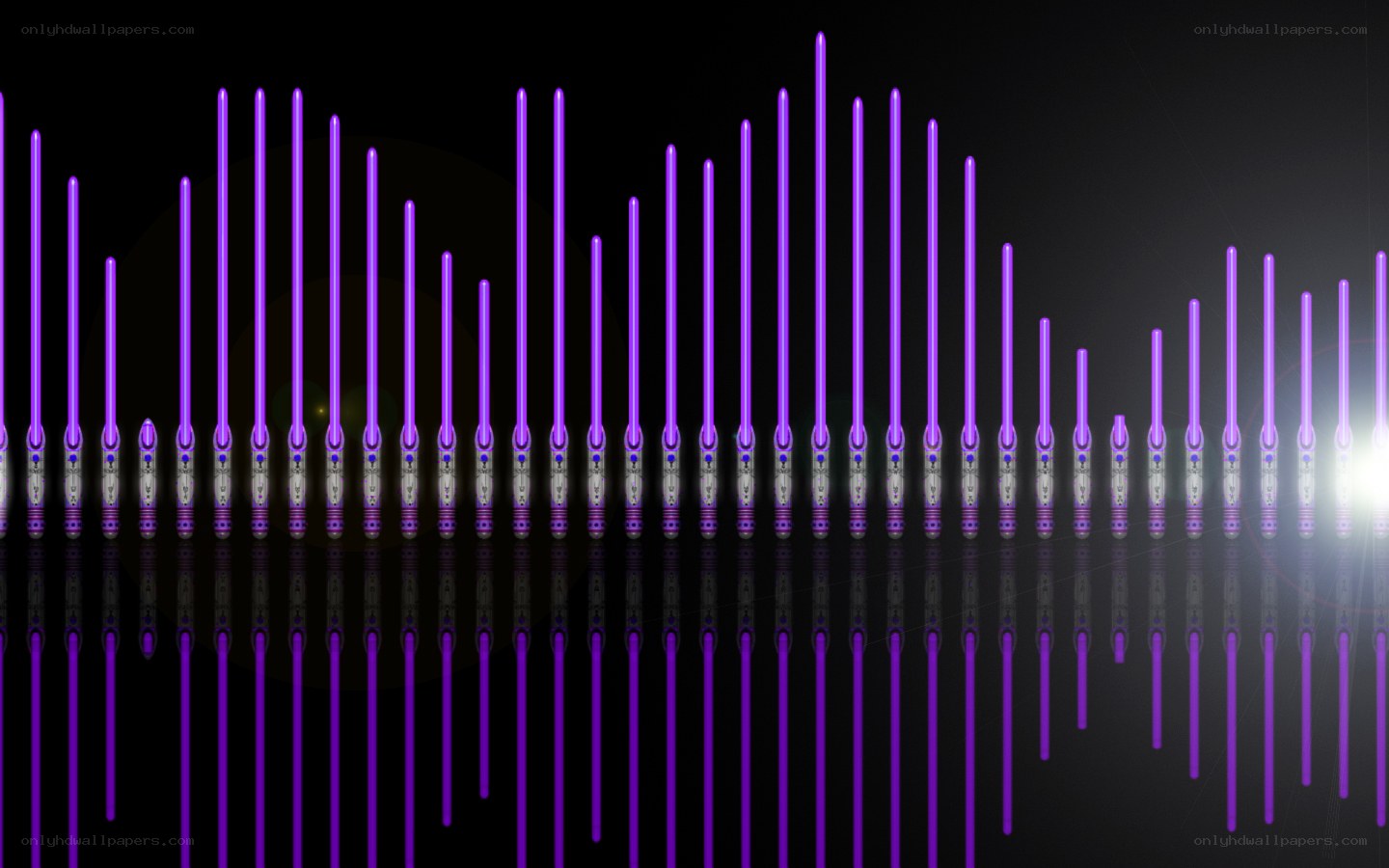 purple audio visualizer bars