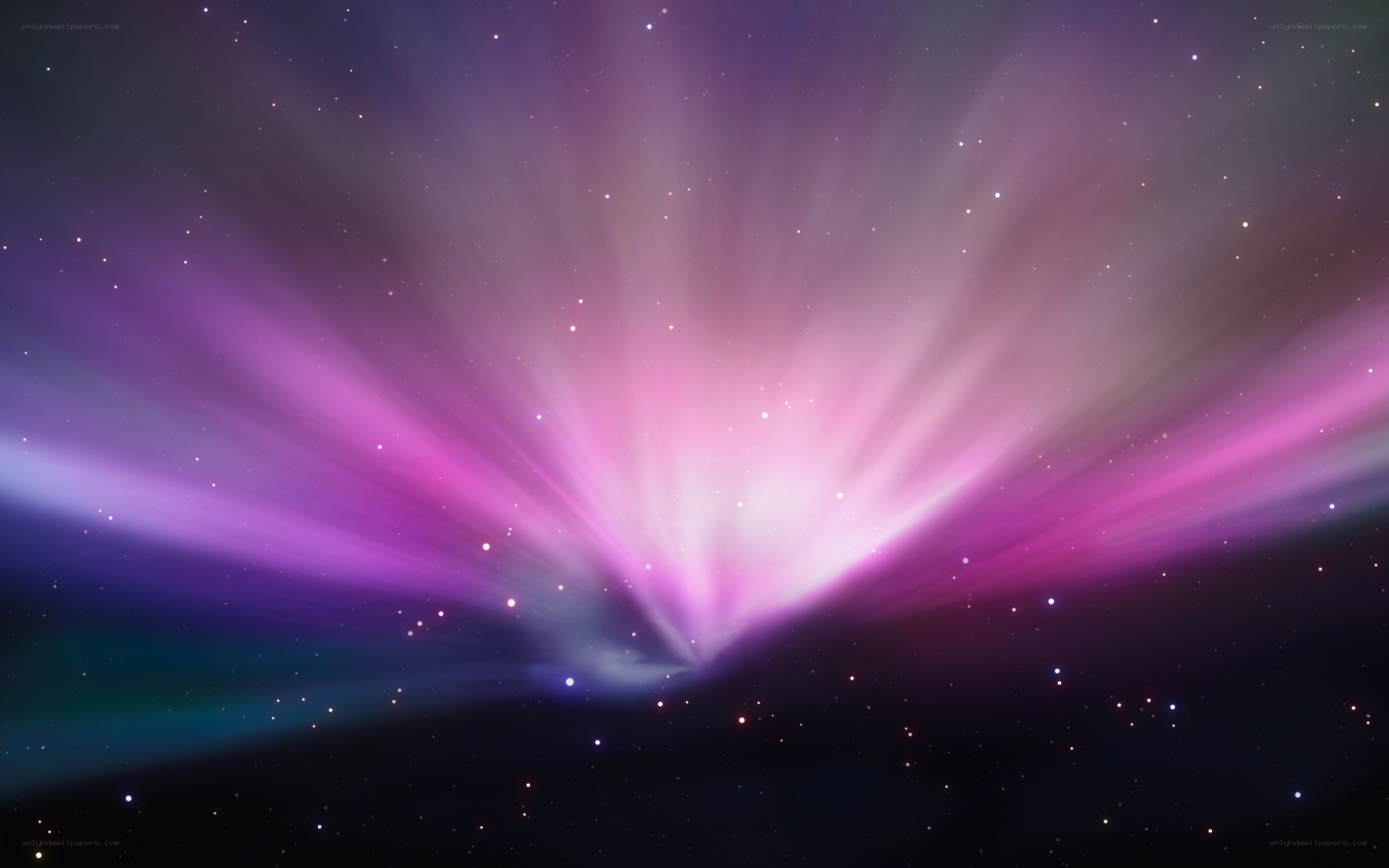 purple aurora in space