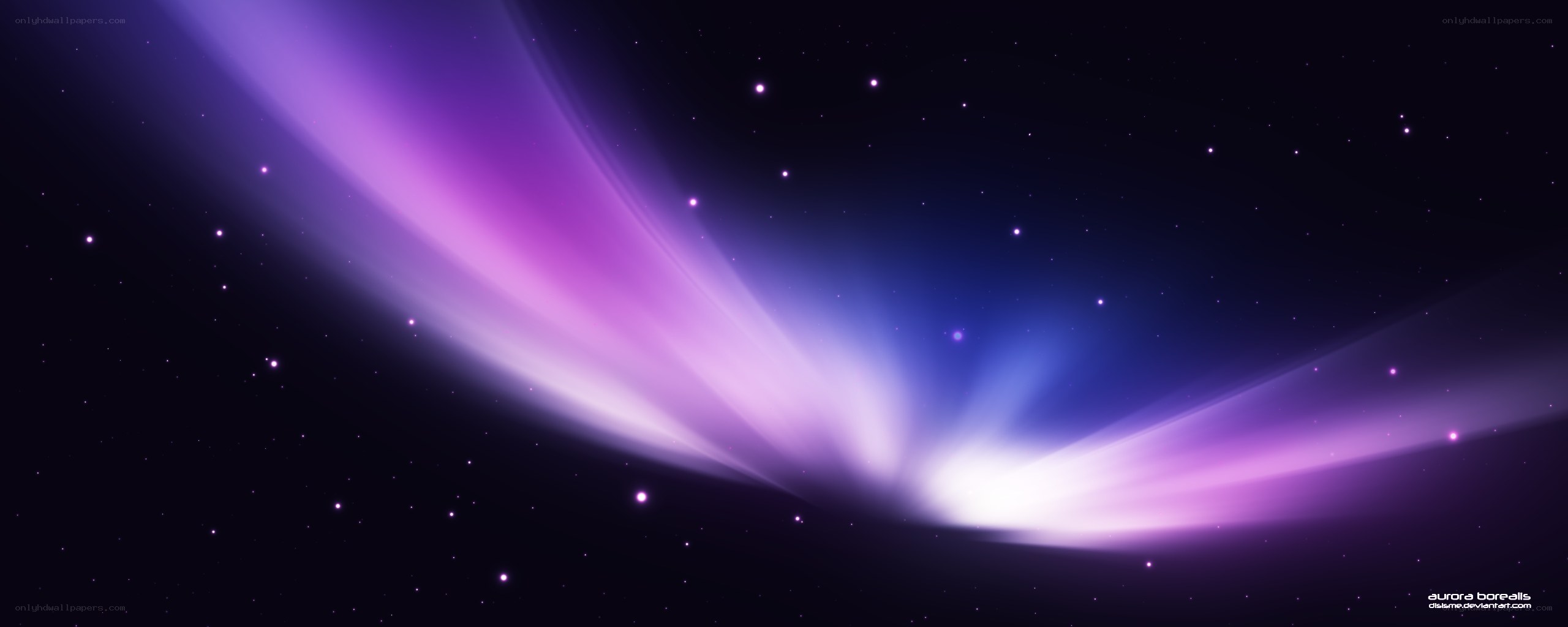 purple aurora in space