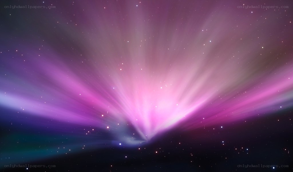 purple aurora light display