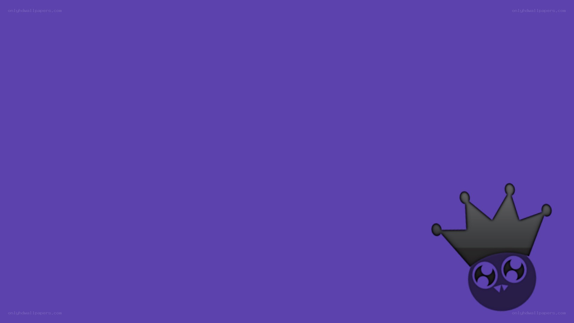 purple background with crown character