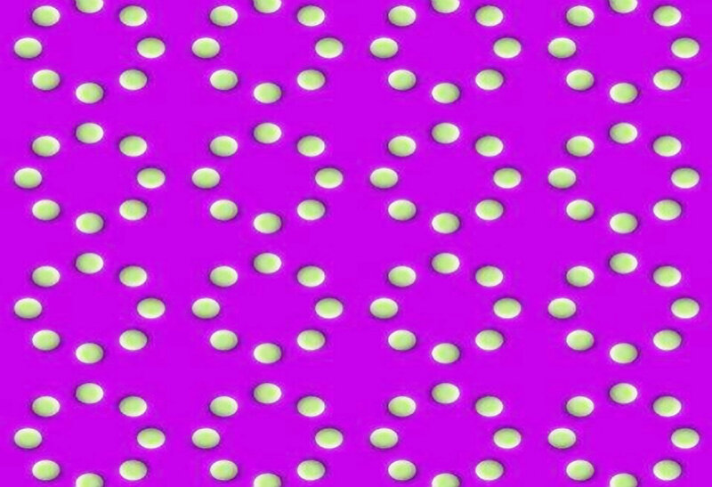 purple background with green dots