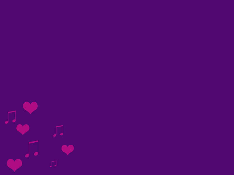 purple background with hearts and music notes
