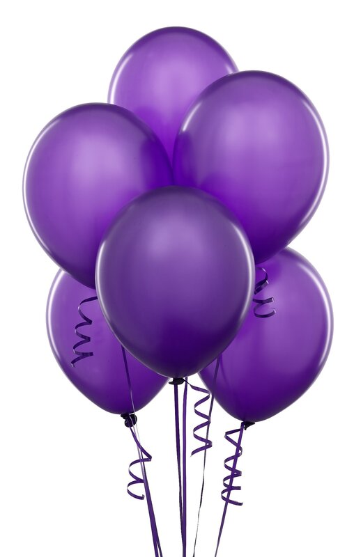 purple balloons cluster