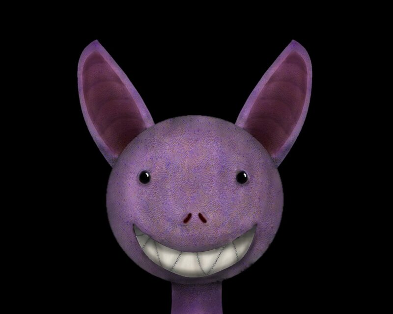 Purple Bat Character