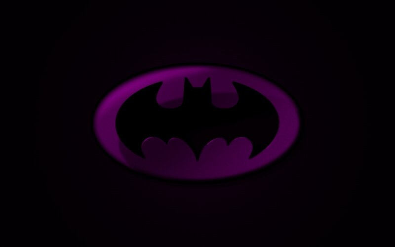 purple bat symbol logo