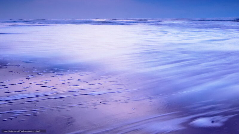 Purple beach at twilight