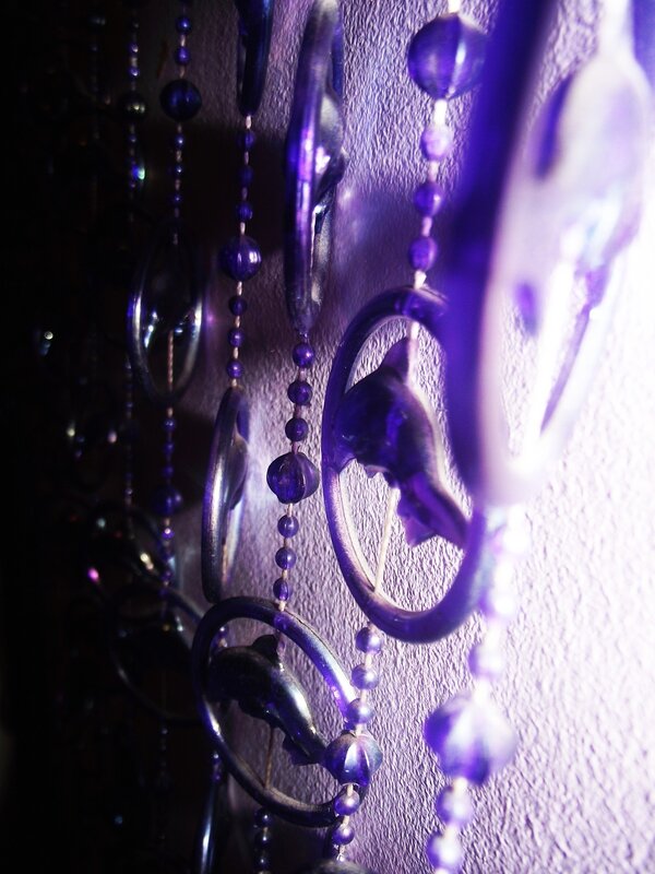 purple beaded decoration