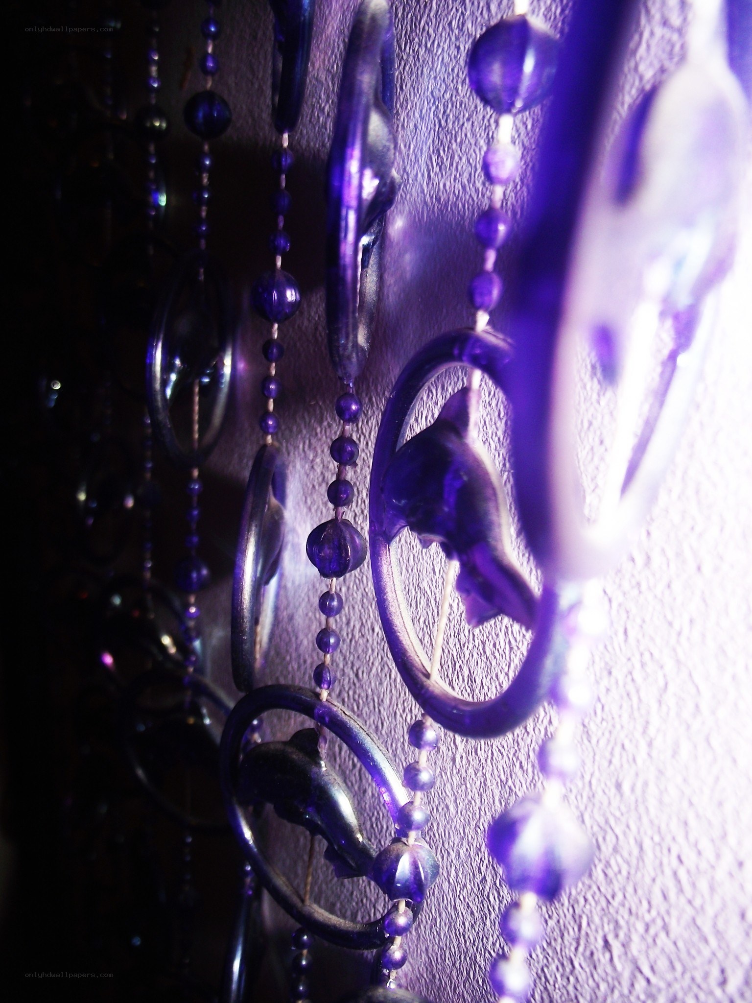 purple beaded decoration