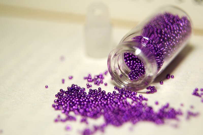 Purple Beads in a Bottle — Calm