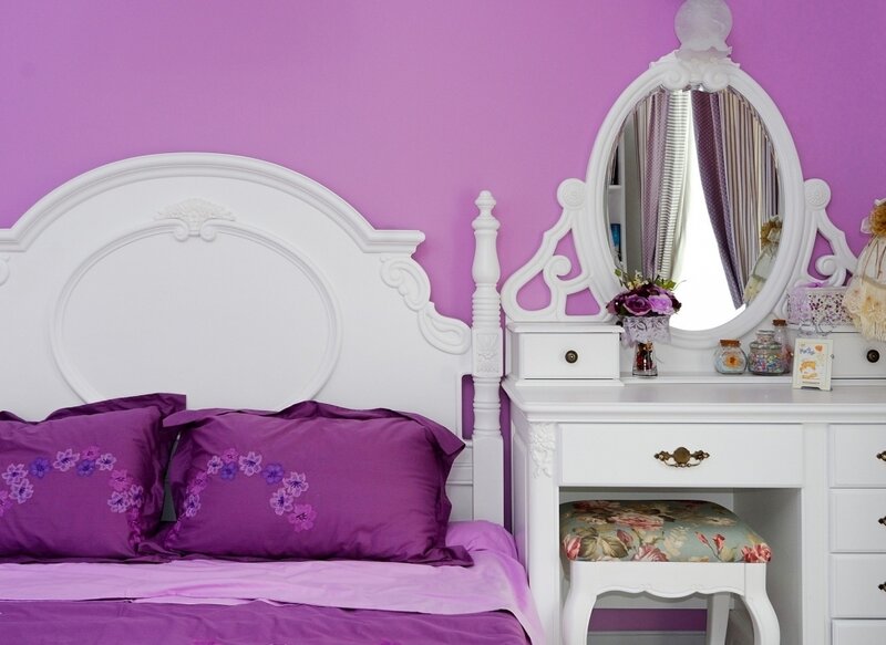 Purple Bedroom Interior — Calm