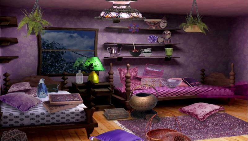 Purple Bedroom Interior — Cozy