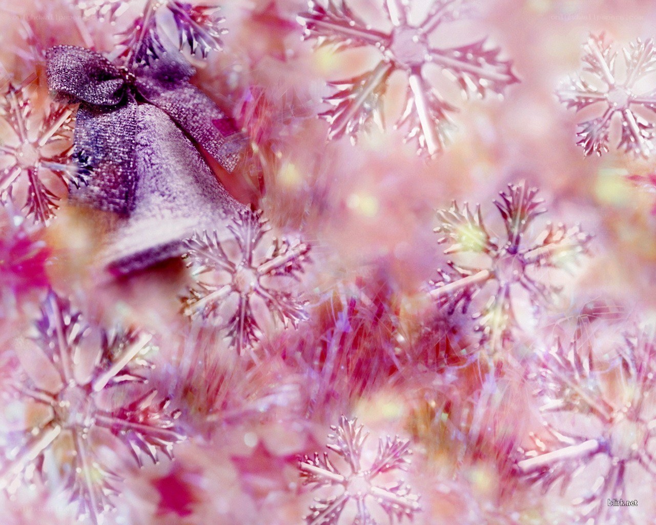 Purple bell with snowflakes