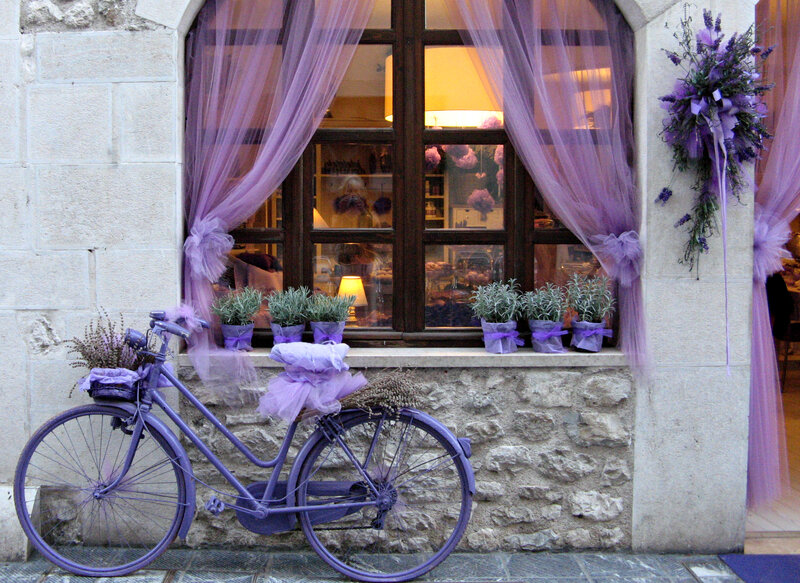 Purple Bicycle by Window — Serene