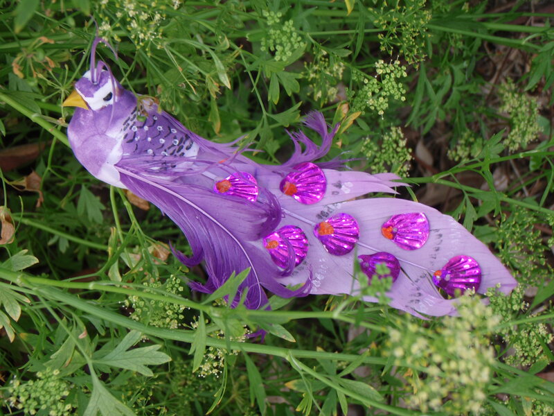 Purple Bird Figurine