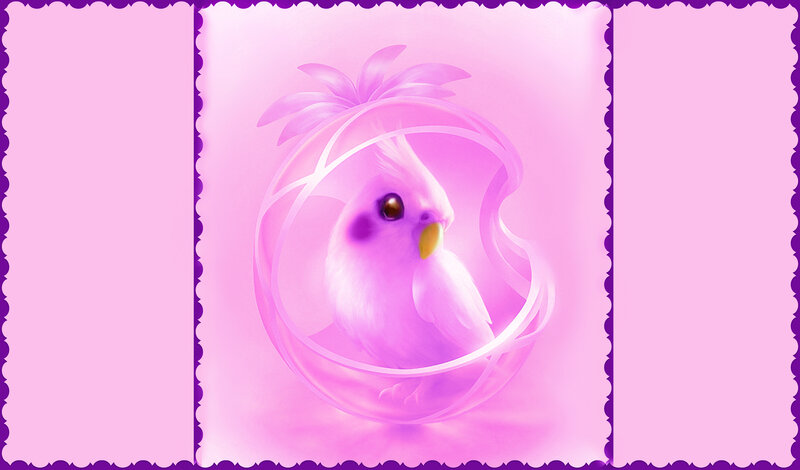 Purple Bird in Bubble