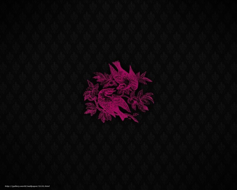 purple birds on black pattern