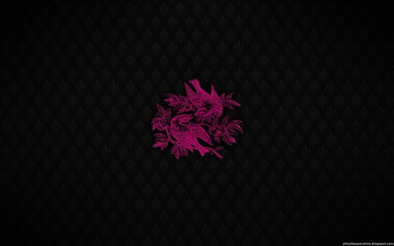 purple birds on black wallpaper