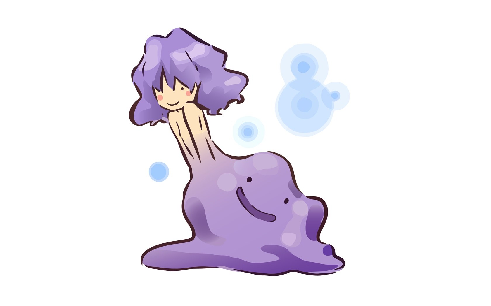 purple blob character illustration