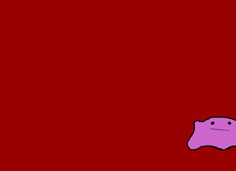 purple blob on red background
