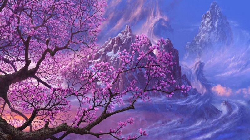 Purple Blossoming Tree