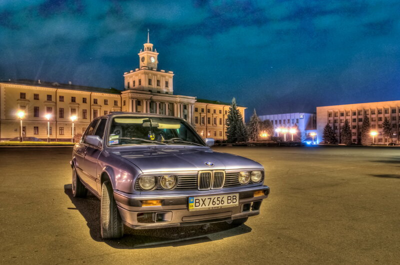 Purple BMW Car — Blue