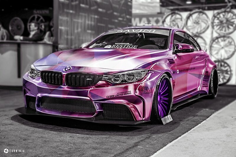 Purple BMW Car — Dramatic, Photograph