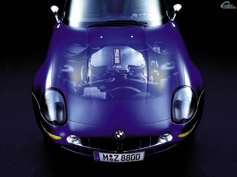 Purple BMW M1 in studio