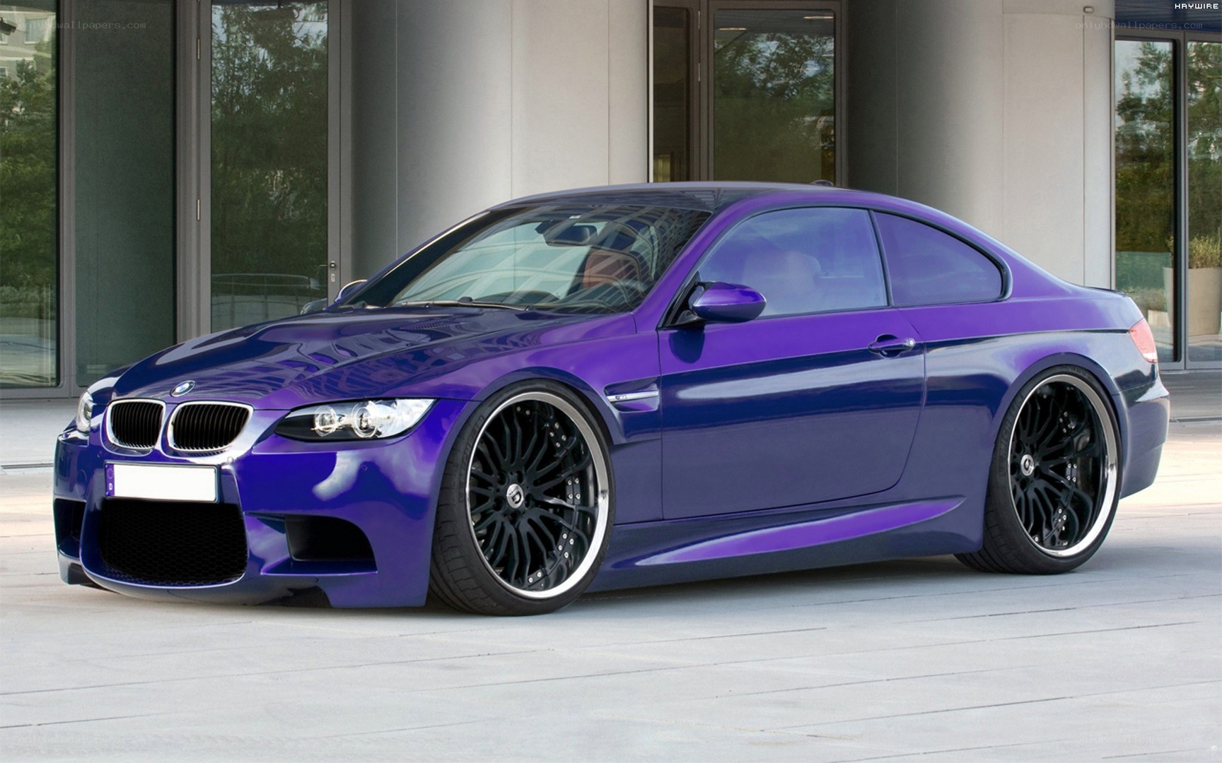 Purple BMW M3 coupe