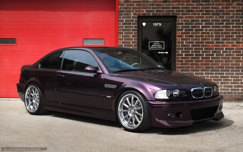 Purple BMW M3 coupe
