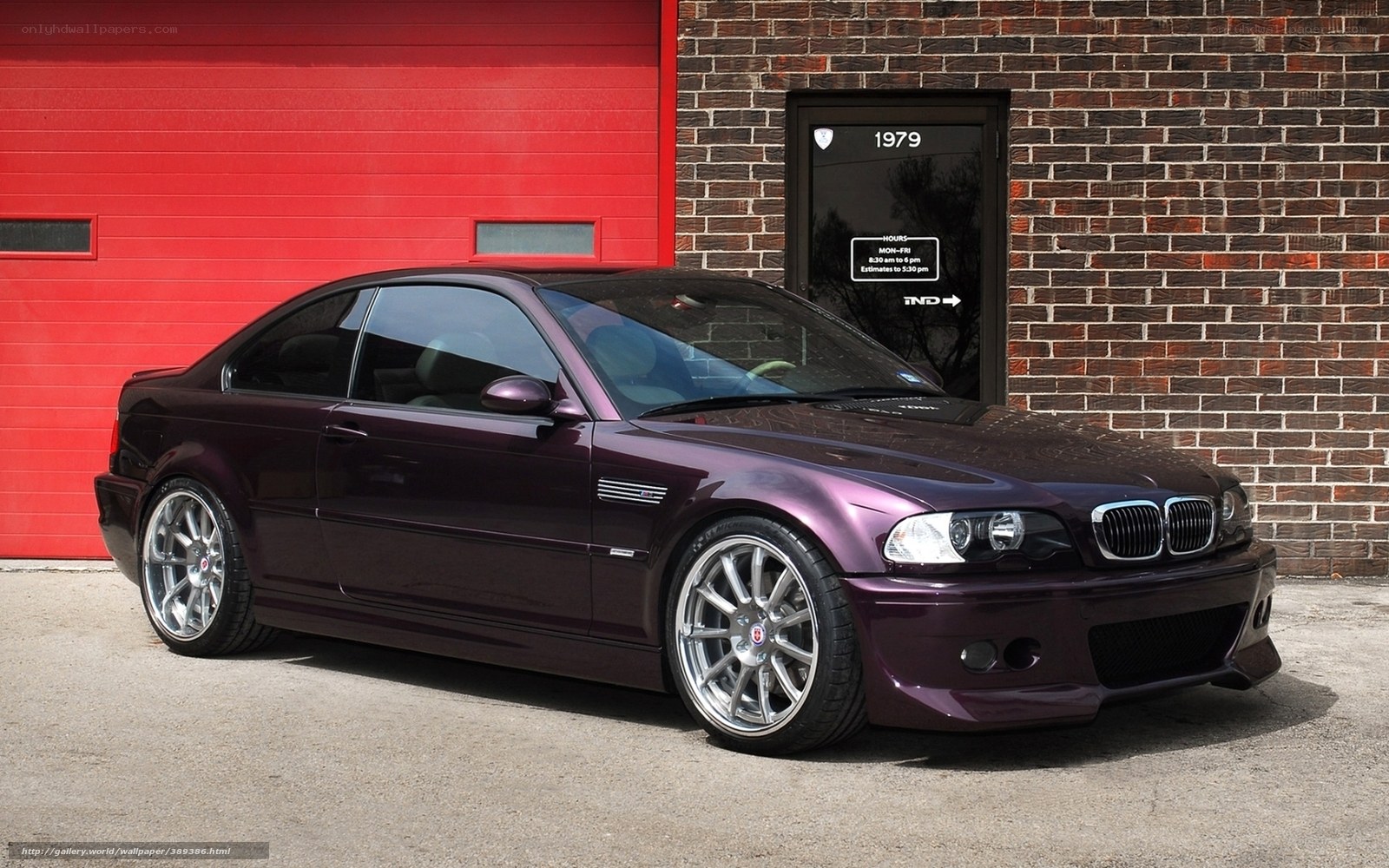 Purple BMW M3 coupe
