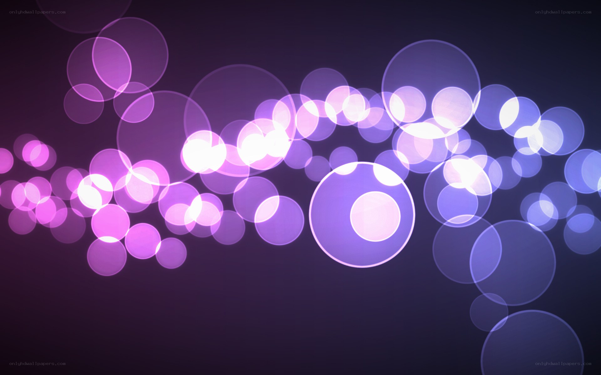 purple bokeh light circles