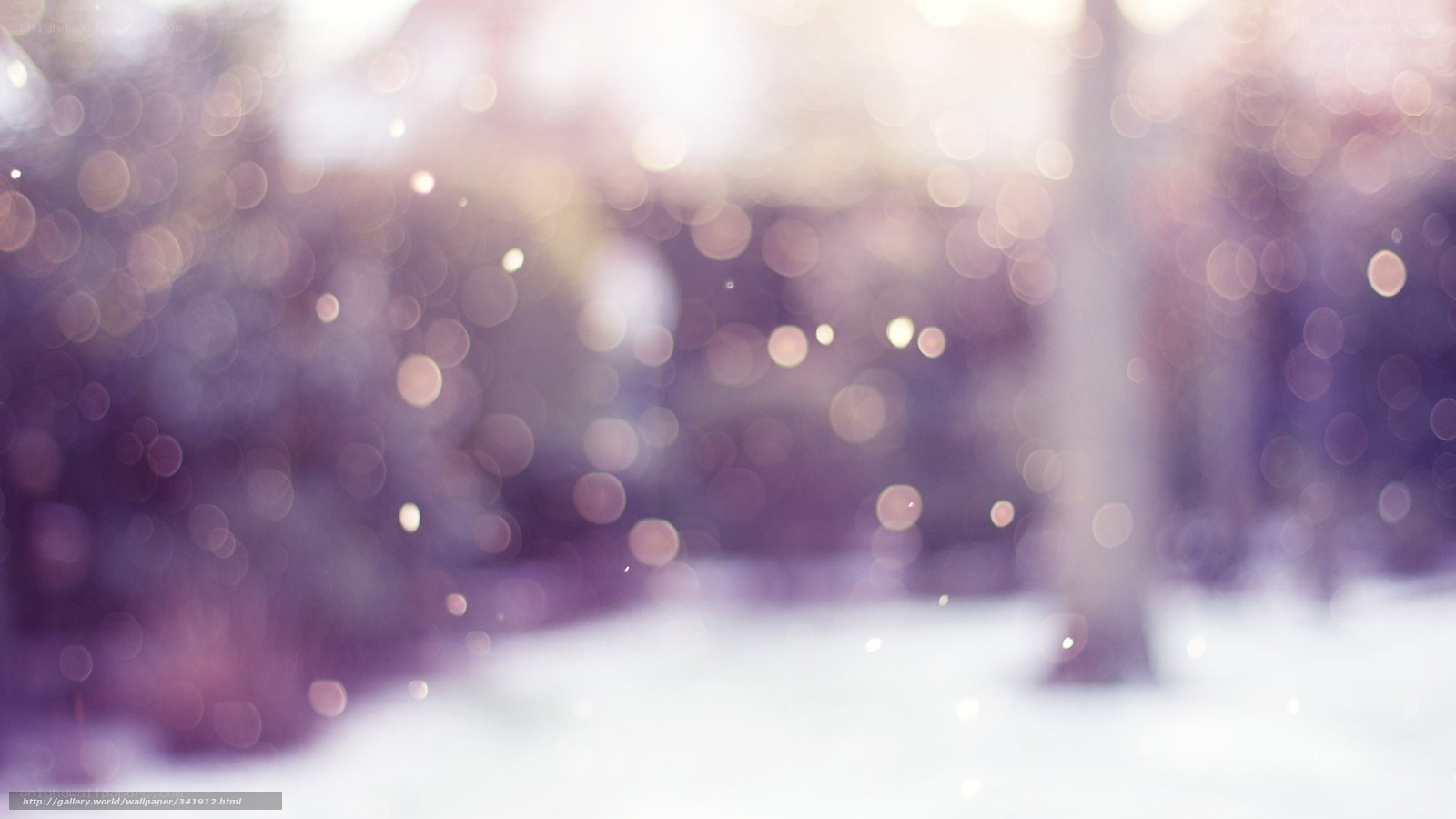 Purple bokeh winter scene