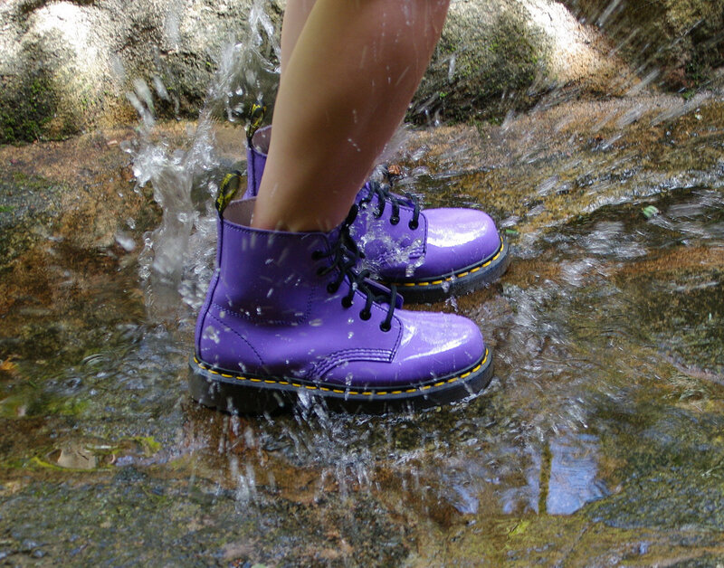 Purple Boots in Water