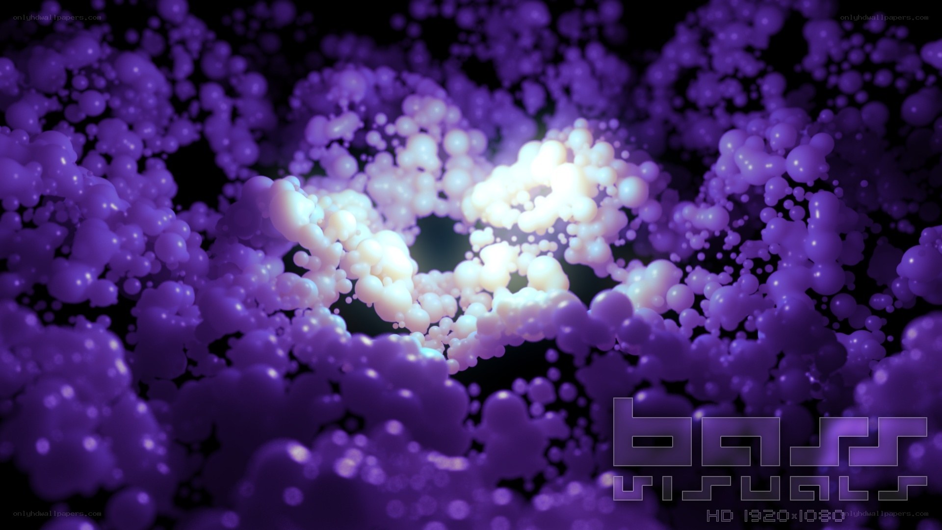 purple bubble cluster animation
