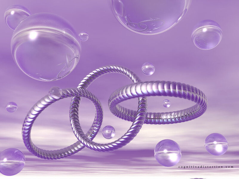 Purple bubbles and rings