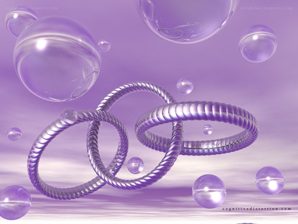 Purple bubbles and rings