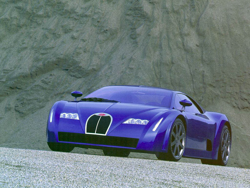 Purple Bugatti concept car