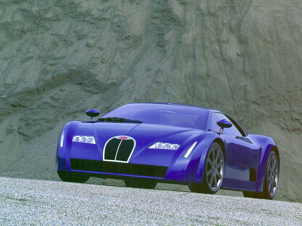 Purple Bugatti concept car