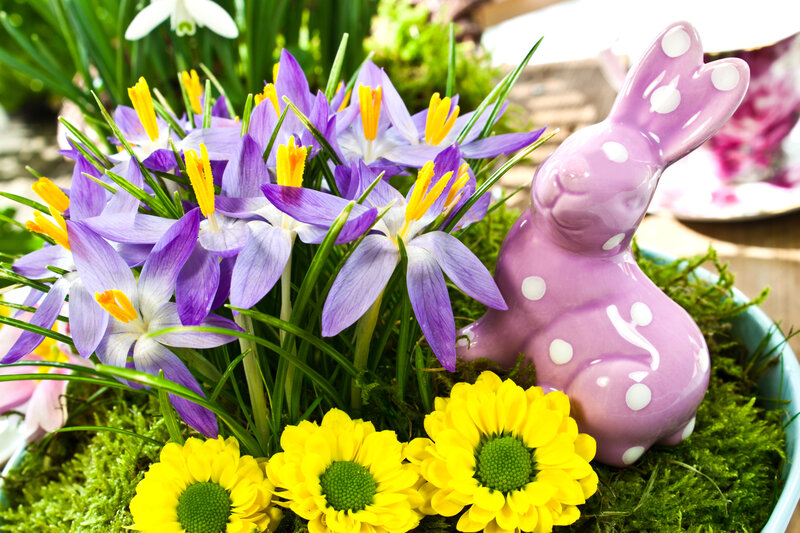 Purple Bunny Figurine