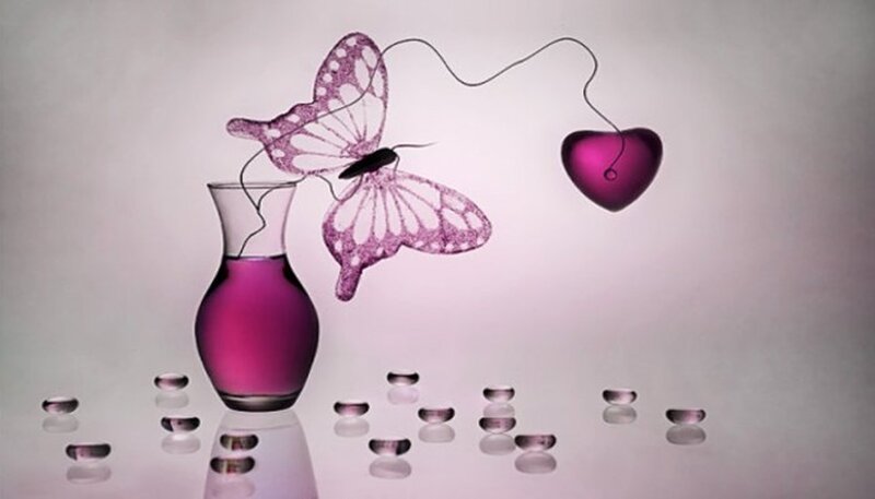 Purple Butterfly and Heart — Serene