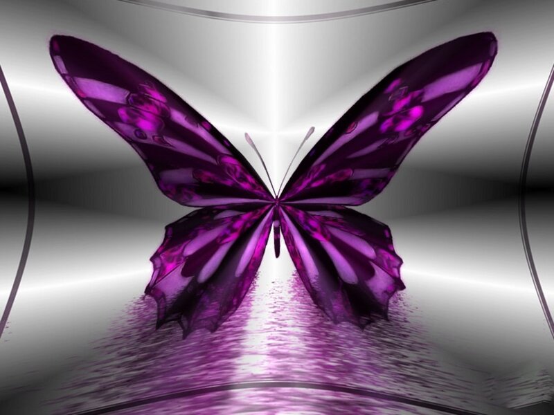 Purple Butterfly — Dramatic, Digital Art