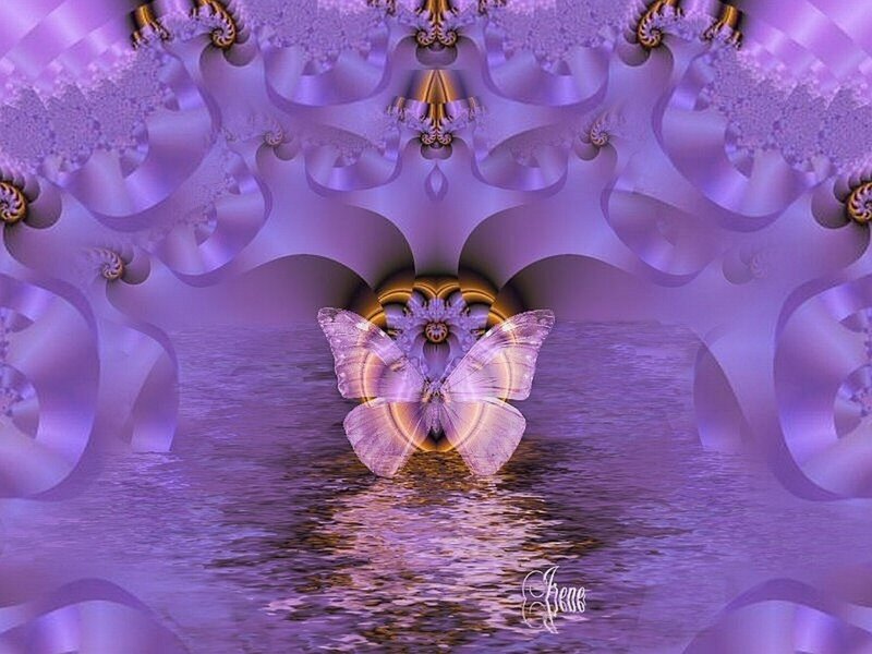Purple Butterfly Fractal — Dreamy