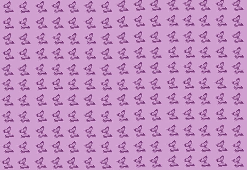 Purple Butterfly Pattern — Calm, Vector Art